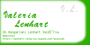 valeria lenhart business card
